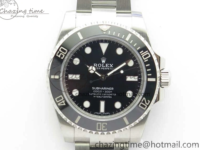AAA Replica Watches 2989 No 904L 1:1 A Edition Black Bracelet Submariner on Best Date Ceramic Original SS ZZF 114060 1229